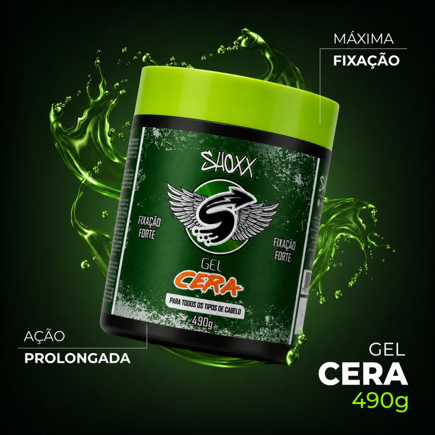 Gel Cera 490g | Fixação Forte
