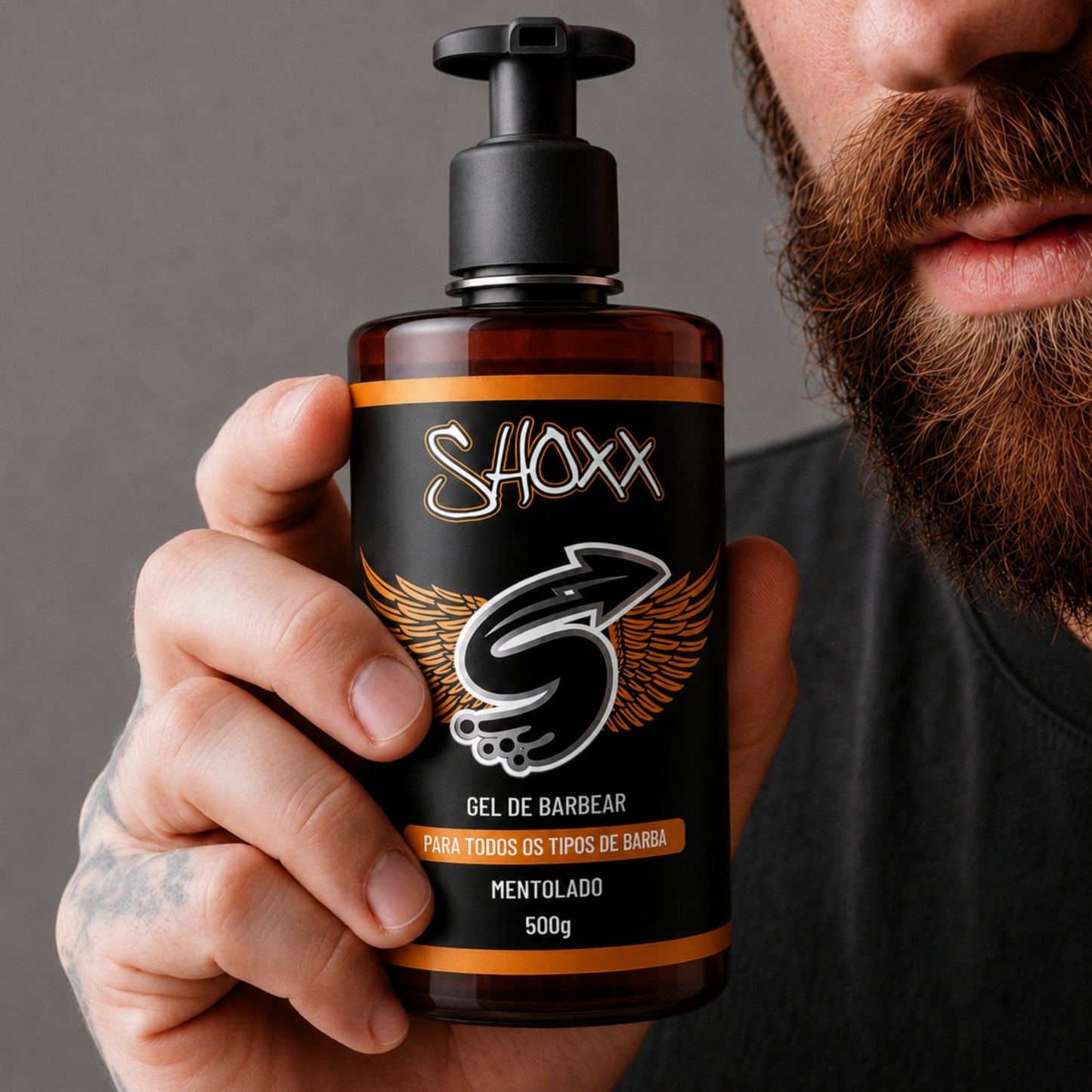 Gel de Barbear Mentolado 500g | Para Todos os Tipos de Barba