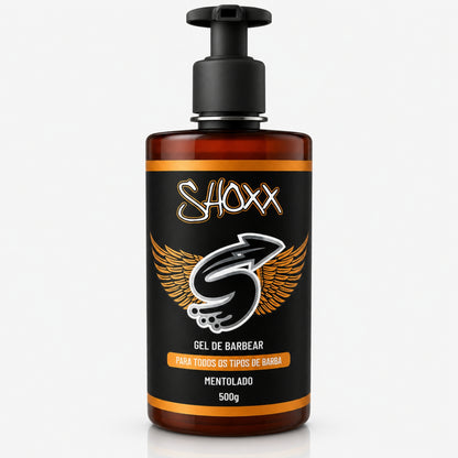 Gel de Barbear Mentolado 500g | Para Todos os Tipos de Barba