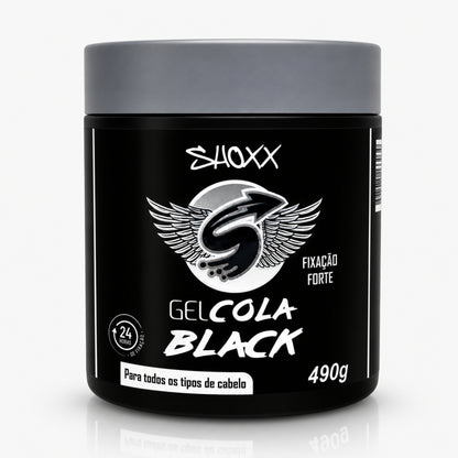 Gel Cola Black 490g | Fixação Extra Forte