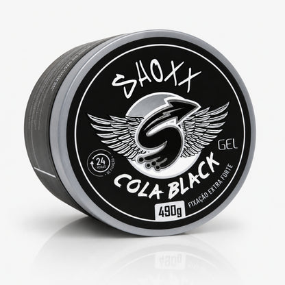 Gel Cola Black 490g | Fixação Extra Forte