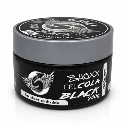 Gel Cola Black 240g | Fixação Extra Forte
