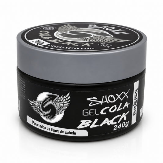 Gel Cola Black 240g | Fixação Extra Forte