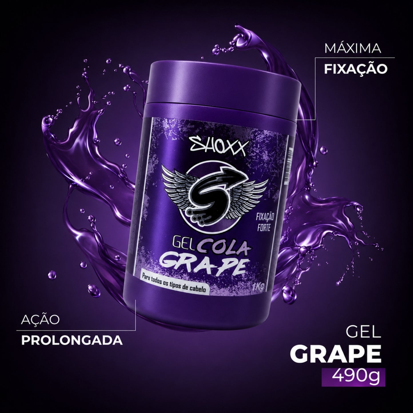Gel Cola Grape 1kg | Fixação Forte