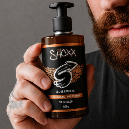Gel de Barbear Siliconado 500g | Para Todos os Tipos de Barba