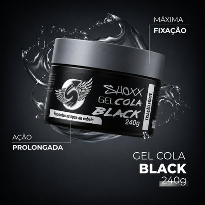 Gel Cola Black 240g | Fixação Extra Forte