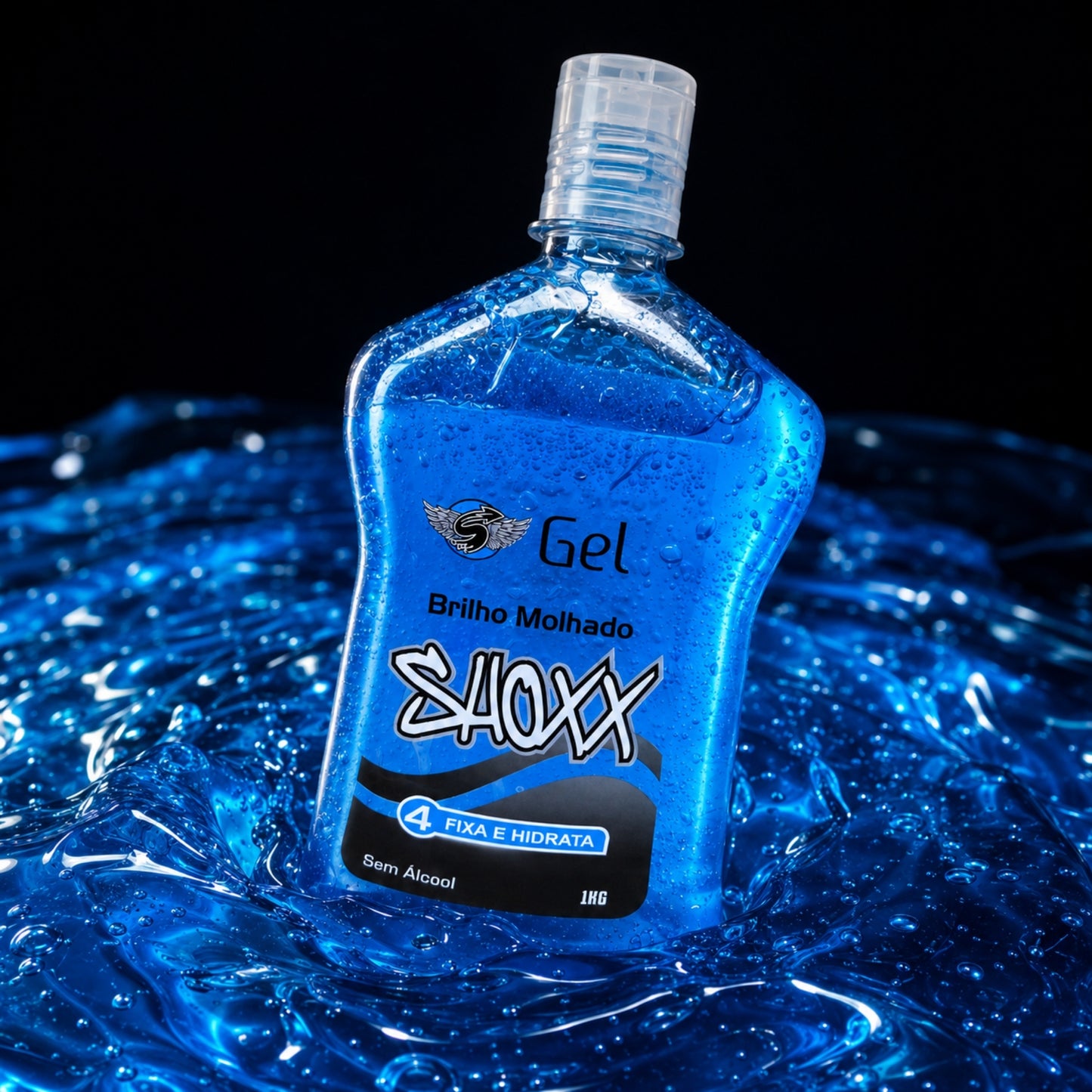 Gel Fixador Brilho Molhado 1kg | Extra Forte