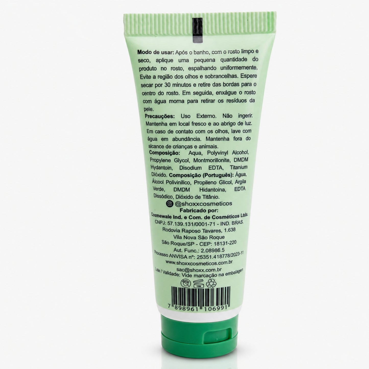 Máscara Argila Verde 50g | Detox Antioxidante