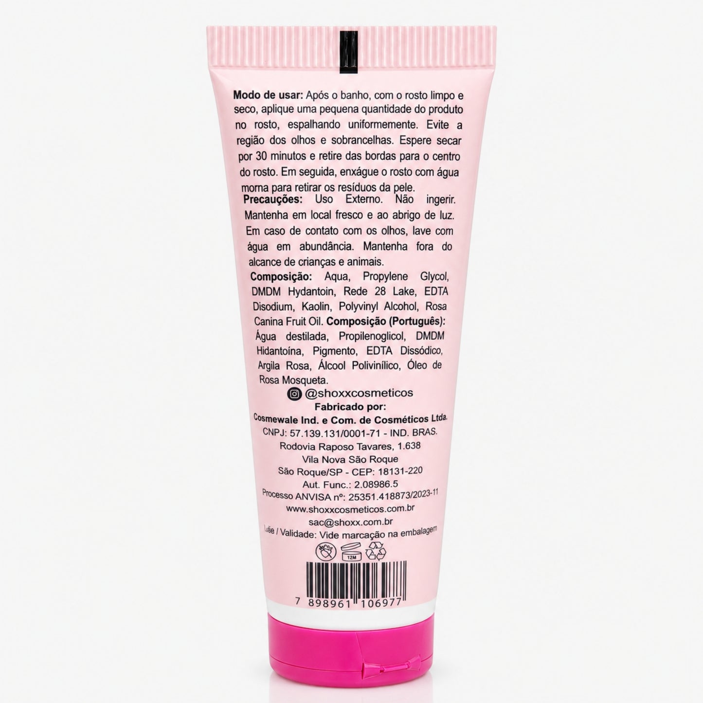 Máscara Argila Rosa 50g | Detox Antioxidante
