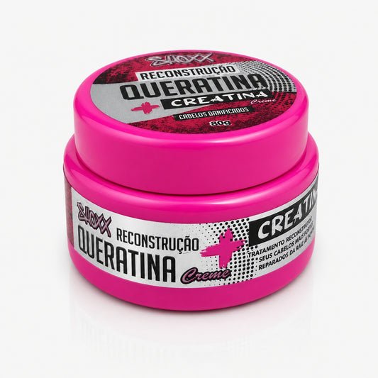 Queratina + Creatina Creme 80g | Reconstrução Capilar