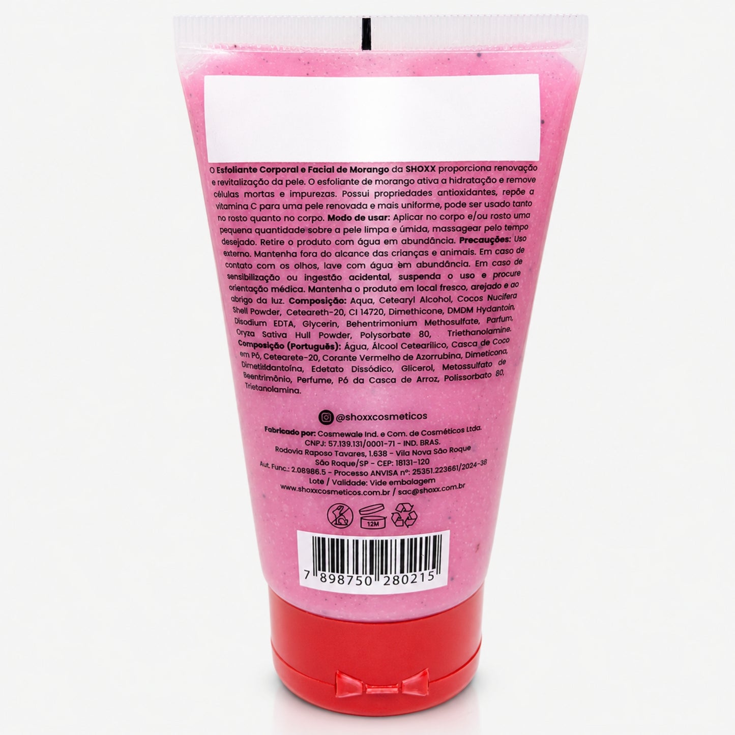 Esfoliante Morango 150g | Rosto & Corpo