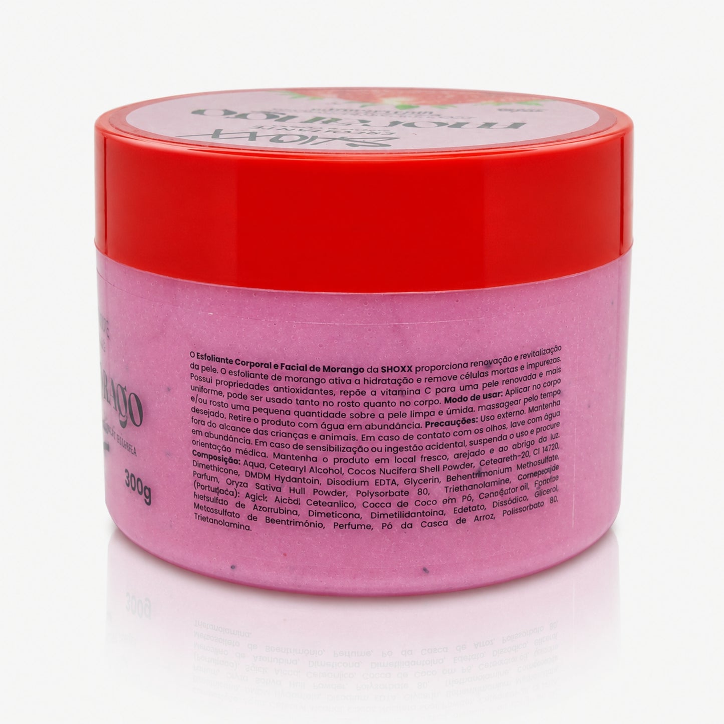 Esfoliante Morango 300g | Rosto & Corpo