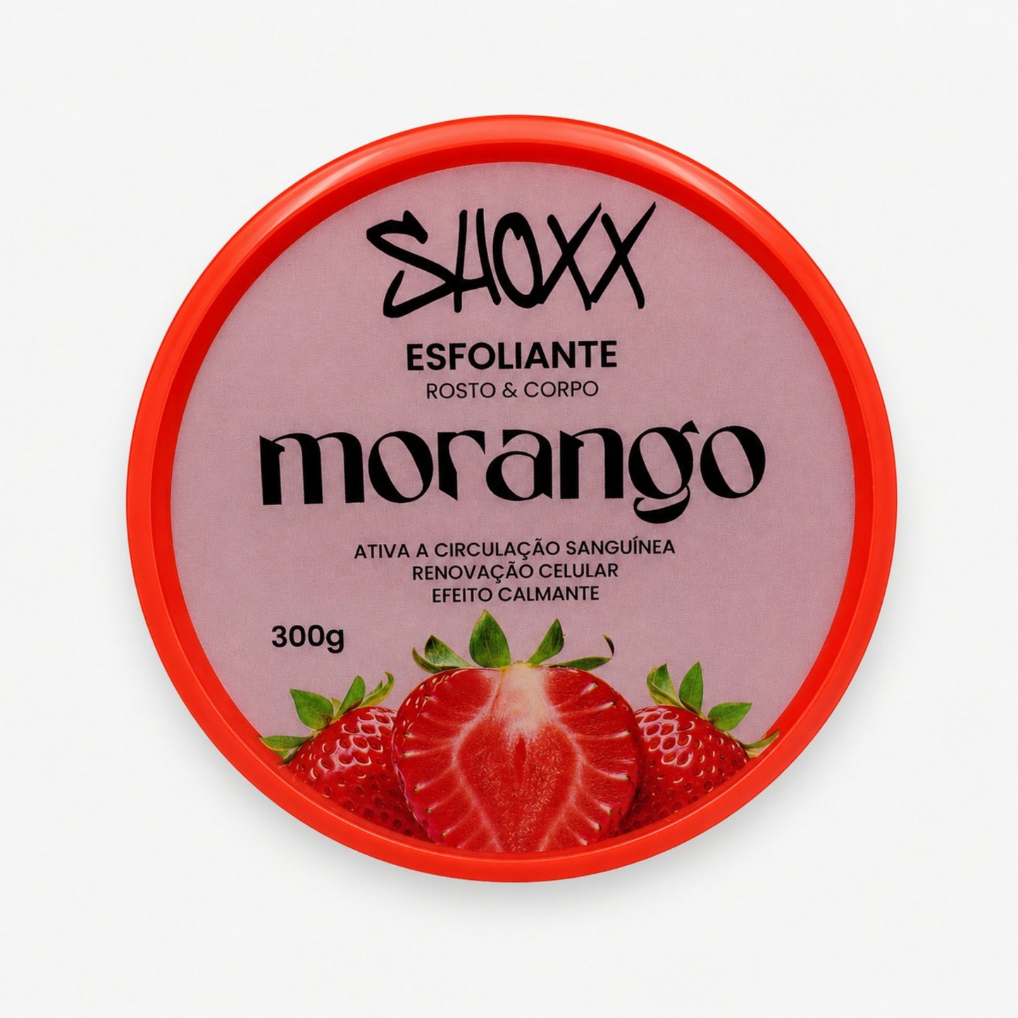 Esfoliante Morango 300g | Rosto & Corpo
