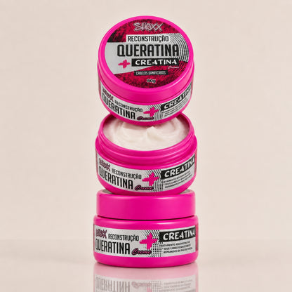 Queratina + Creatina Creme 80g | Reconstrução Capilar
